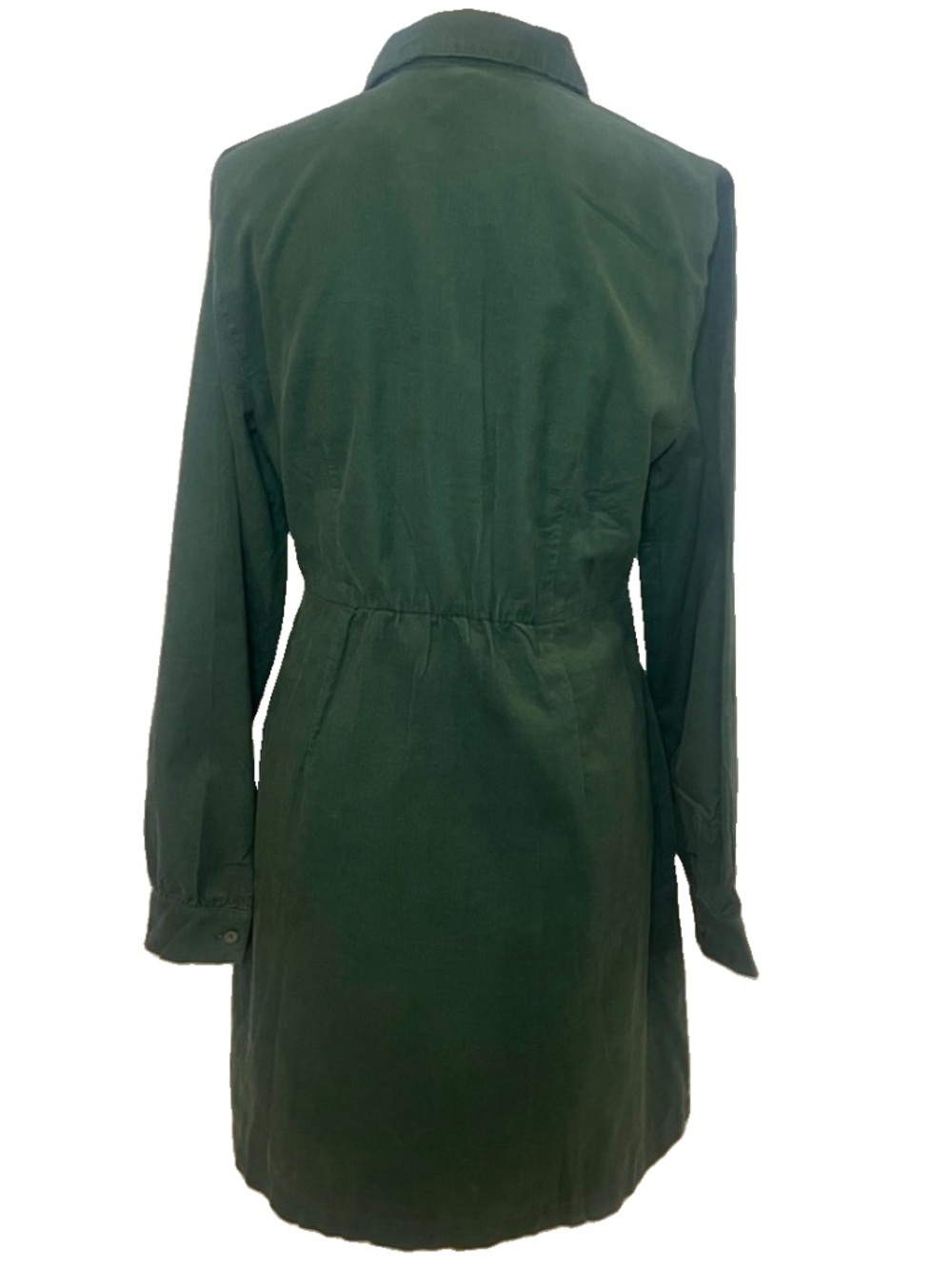 NWT J Crew Forest Green Long Sleeve Corduroy Dress 12 - Picture 3 of 14